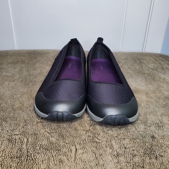 Lands’ End Black Slip On Comfort Shoes women's size 8.5 Skeemer New - Picture 3 of 11